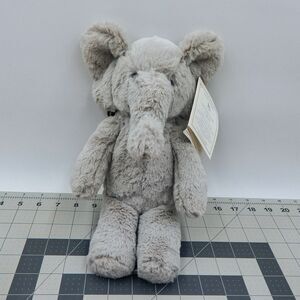Pottery Barns Kids PBK Baby Soothing Sounds Elephant Plush Gray w/Tags Works